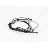 PULSERA SIN DIJE RECUBRIMIENTO DE PLATA BOLITAS HILO LISO