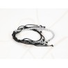 PULSERA SIN DIJE RECUBRIMIENTO DE PLATA BOLITAS HILO LISO
