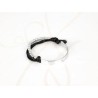 PULSERA SIN DIJE RECUBRIMIENTO DE PLATA PLACA BOLITAS PIEL