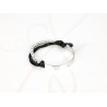 PULSERA SIN DIJE RECUBRIMIENTO DE PLATA PLACA BOLITAS PIEL