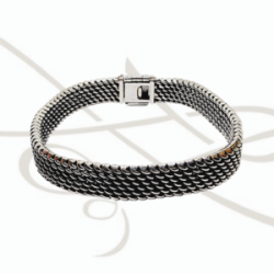 PULSERA SIN DIJE TEJIDA PLANA PAVONADA