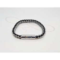 PULSERA SIN DIJE TRENZADA NEGRO