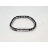PULSERA SIN DIJE TRENZADA NEGRO