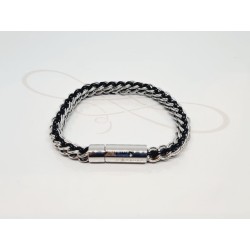 PULSERA SIN DIJE TRENZADA NEGRO