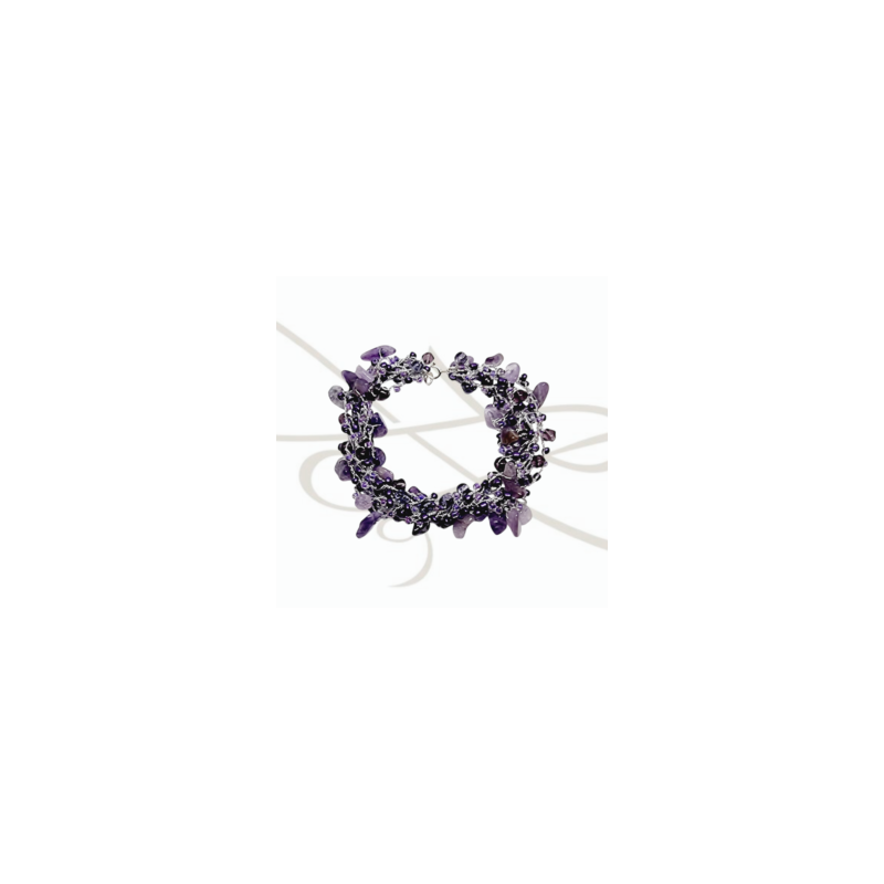 PULSERA TEJIDA HILO PLATA AGATA