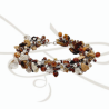 PULSERA TEJIDA HILO PLATA OJO DE TIGRE