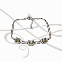 PULSERA ZIRCONIA AMARILLA RECTANGULO INFINITO