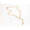 ROSARIO ORO LAMINADO ROMBOS BROCHE DIAMANTADO