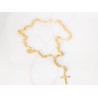 ROSARIO ORO LAMINADO ROMBOS ESTRELLA DIAMANTADO